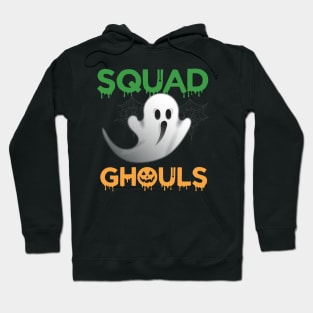 Green Squad White Ghost Orange Ghouls Pumpkin Hallowe'en Hoodie